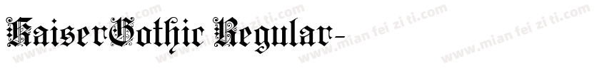 KaiserGothic Regular字体转换